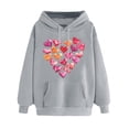 thumbnail image 2 of Womens Fashion Tops Women's Clothing Ndbuld Women's Print Winter Hoodie Pullover Tops Long Sleeved Comfortable Sweatshirt, 2 of 5