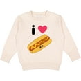 thumbnail image 2 of Inktastic I Love Hot Dogs Toddler Sweatshirt, 2 of 4