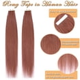 thumbnail image 3 of SEGO Blonde Tape in Hair Extensions 100% Real Remy Human Hair Long Straight Silky Thick Hair Gold Hair Acessories Black/Pink/Purple/Red Hair, 3 of 9