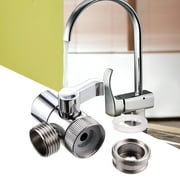 Travelwant Polished Chrome Brass Sink Valve Diverter Faucet Splitter for Kitchen,Handheld Showerhead or Bathroom Sink Faucet Replacement Part Faucet to Hose Adapter Splitter Part