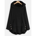 thumbnail image 1 of Charmo Women's Plus Size Soft Fuzzy Fleece Pullover Hoddie Loose Sweatshirt with Pocket, 1 of 1