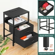 YUBO Co.ltd Nightstand with Charging Station, LED End Table Side Table with Fabric Drawers and… — $42.99 (10% off)