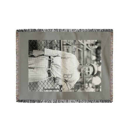 Brooklyn Dodgers Photo - Ivan Olson, Brooklyn Robins (Dodgers), Baseball Photo (60x80 Woven Chenille Yarn Blanket)