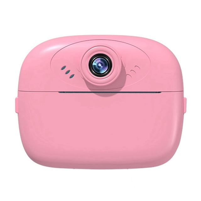 Cámara para niños con impresión instantánea de 48 millones de cámaras duales de alta definición, mini cámara de video, impresión térmica, color rosa