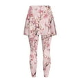 thumbnail image 6 of FUIALDOLG Pink Cherry Blossom Butterfly Skirted Leggings for Women Athletic Skirt with Leggings Yoga Pants Sport Full Length Pants Tennis Clothing,Size M, 6 of 7