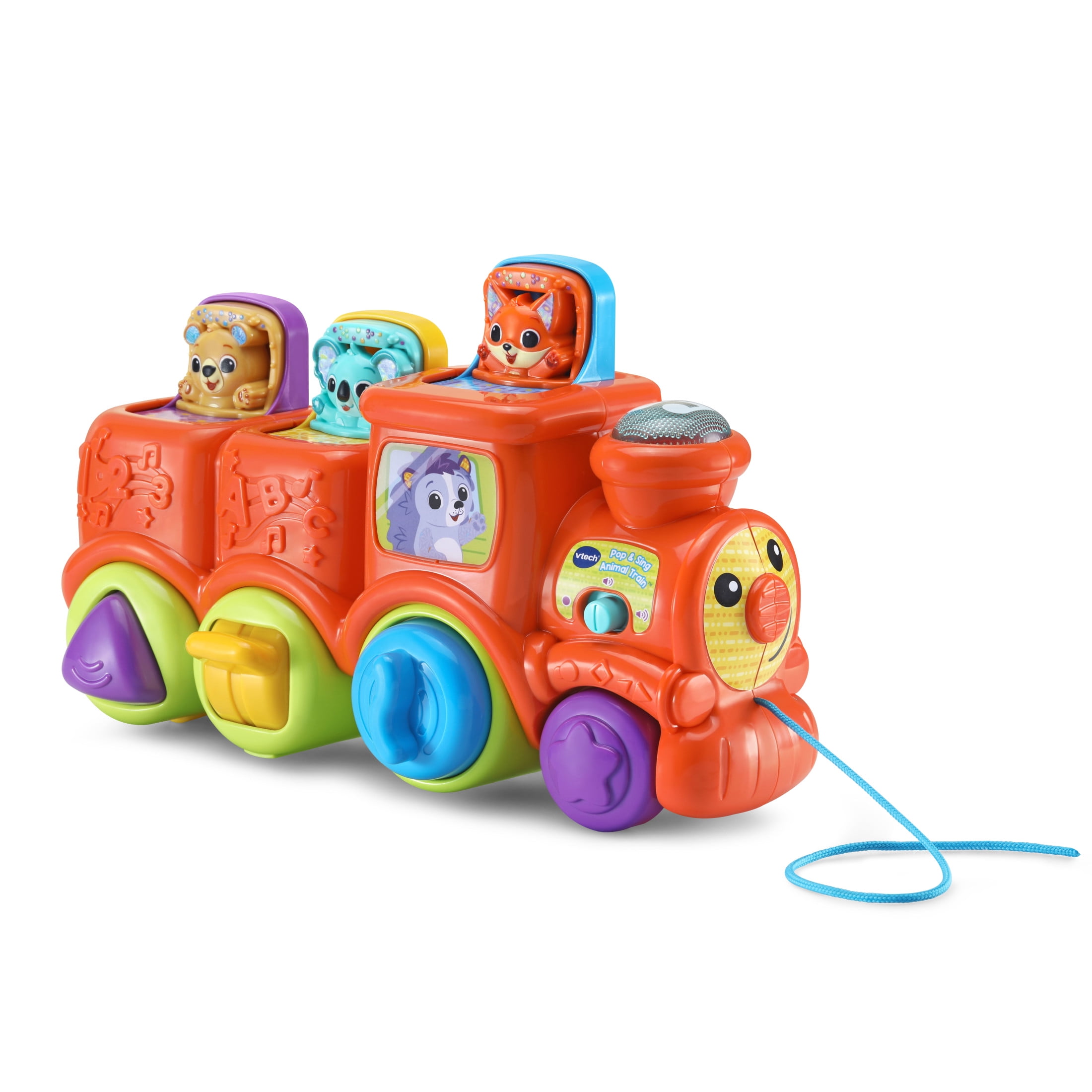 VTech Pop & Sing Animal Train for Ages 6-36 Months, Interactive Musical Push & Pull Toy