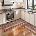thumbnail image 3 of Kitchen Rugs Sets Of 2,Boho Red Multicolored Ethnic Pattern Anti Fatigue Kitchen Mat Rugs Non Slip Washable,Decorative Kitchen Floor Mats for Kitchen,Sink,Laundry,17"X47", 3 of 5
