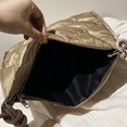 thumbnail image 2 of Bolso de hombro Bolso de mujer acolchado plisado bolso de compras moda gran capacidad viaje Camping, 2 of 8