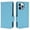 Cyanblue, variant on Wallet Case for iPhone 15 Pro Card Slots Holder Kickstand Flip Case, Lychee Pattern PU Leather Shockproof Cover with Magnetic Clasp Drop Resistant Phone Case, Cyanblue