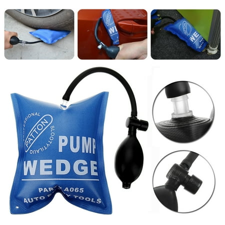 Blue Car Auto Air Pump Wedge Bag Inflatable Pad Door Window Entry