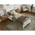 thumbnail image 5 of White Wood Platform Bed Twin XL - Low Profile Headboard, 5 of 6