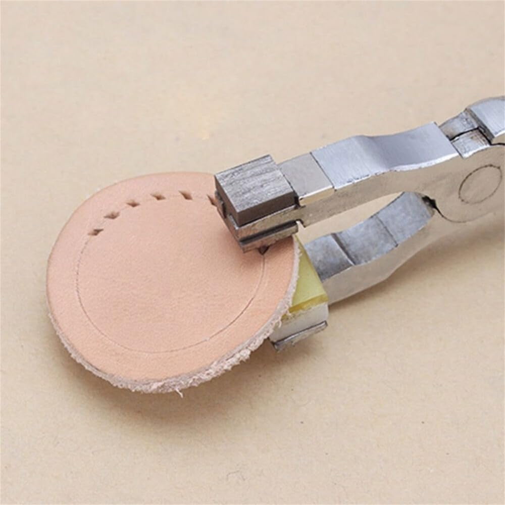 Leather Hole Punch Tool Stitching Hand Pliers 4mm Leather Craft Tool For Belts Straps Saddles Shoes