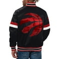 thumbnail image 2 of Men's Starter Black Toronto Raptors Home Game Satin Full-Snap Varsity Jacket, 2 of 2