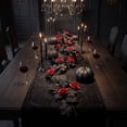 thumbnail image 2 of Aurorax Halloween Garland Indoor Decor,Gothic Furniture Accents Red Black Dark Academia 4 Size Thanksgiving Halloween Decorations Indoor for Mantle Staircase Porch Home Desktop Centre, 2 of 5