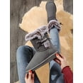 thumbnail image 5 of Hstylish Women's Snow Boots Short Winter Boots Classic Warm Lace up Anti-Slip Outdoor Gray, 5 of 8
