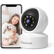VSTARCAM Indoor Security Camera,2K HD WiFi Camera,Baby Camera,360 PTZ Camera,Dog Camera,Pet Camera,Baby Monitor,Night Vision,2-Way Audio,Hybrid zoom,2.4G WIFI Camera (Led Camera CS49L)