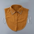 thumbnail image 5 of Women's Detachable False Collar, Adjustable Tie Back Collar Accessory, Minimalist Layering Piece for Sweaters and Blouses, Elegant Mock Neck Collar, Versatile Fashion Collar - Yellow, 5 of 10