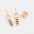 thumbnail image 3 of Aretes Colgantes Fiesta Dama Swarovski y Onix Oro 14K Lam dorado Unitalla, 3 of 7