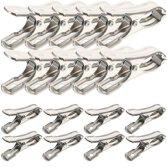 WEAVILUX 30Pcs Windproof Clothes Clips with Anti Slip Design for Home Use Silver