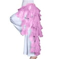 thumbnail image 3 of Dianli Skirt Skorts Women Solid Color Highlight Mesh Half Skirt Sheer Sparkle Overlay High Waist Pull On Dance Performance Stage Costume Festival Party Skirts, 3 of 6
