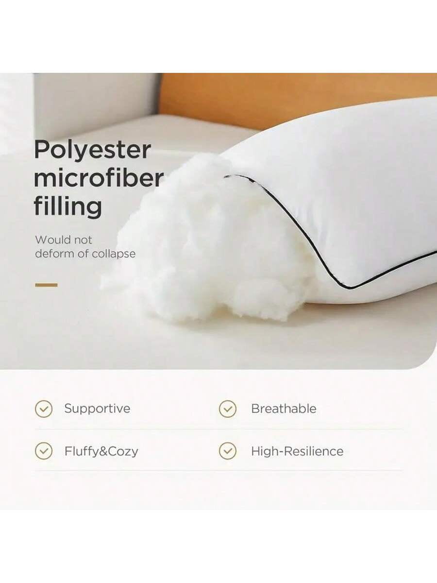 Pillows Size Set Of 4, Luxury Bed Pillows, Soft And Supportive Pillows Set Of 4,Pillow Set,Neck Support Pillows For Sleeping, Standard/Queen Pillow Size Set Of 4 ,White All Season