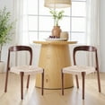 thumbnail image 7 of MAYEERTY Walnut Set of 2 Modern Ash Wood Stackable Dining Chairs, Fully Assembled for Home, 7 of 7
