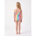 thumbnail image 3 of Ocean Gear Girls One Piece Ruffle Stripe Swim Suit, Sizes 4-18, 3 of 4
