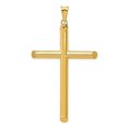 thumbnail image 4 of 14k Yellow Gold Hollow 3D Polished Hollow Cross Charm Pendant, 4 of 7