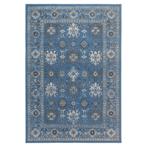 Surya Mavrick MAV-7012 Gray, Beige, Teal 5'4" x 7'8" Rug