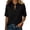 Black #035, variant on Women's Dressy Casual Business Work Chiffon Blouses Tops Summer V Neck Cute Loose Petal Short Sleeve T-Shirts, 2XL