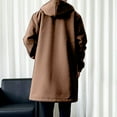 thumbnail image 7 of Timoontee Men's Sherpa Lined Coat Warm Thickened Coats Fleece Windproof Jacket Casual Comfy Long Parka Solid Zip Up Outerwear Winter Overcoat Coffee M, 7 of 7