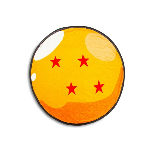 Dragon Ball Z 4-Star Dragon Ball Round Fleece Throw Blanket | 48 Inches