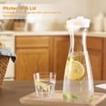 thumbnail image 4 of 54oz Plastic Water Pitcher, Clear Acrylic Shatter-proof Drink Pitcher Juice Containers with Lids for Refrigerator Bar Home Restaurant, 4 of 5