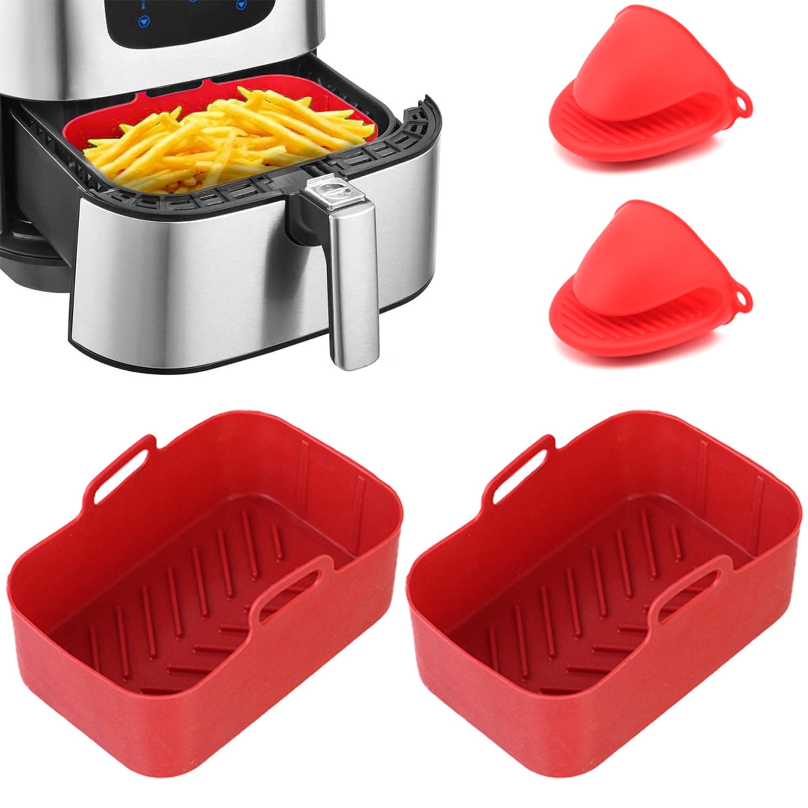 Cibeat 2 Pack Air Fryer Silicone Pots, Food Safe Air fryers Oven Accessories, Replacement of