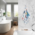 thumbnail image 2 of Yayeee 100% Cotton Hand Towels for Bathroom 16" x 28" Soft Absorbent Kitchen Towel, Dark Blue Hand Drawn Sailboats, 2 of 7