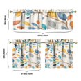 thumbnail image 5 of Colorful Small Leaves Kitchen Curtains and Valances Set-3 Piece Kitchen Curtains Sets with Valance for Windows Rod Pocket Machine Washable Kitchen Decor(54"x18"+2x27.5"x24"), 5 of 5