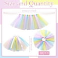 thumbnail image 2 of 10Pcs Mini Little Princess Tutu Table Skirt,Cute Cake Dessert Skirt,Tulle Wine Bottle Cover,Garland Muslin Table Centerpieces,for Home Christmas Birthday Wedding Decor Pastel Color, 2 of 6