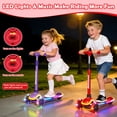 thumbnail image 4 of JoyStone Kick Scooter for Kids with LED Light Wheels & Music, 3 Adjustable Height Handlebars, Lean-to-Steer Technology, 3 Wheel Scooter for Toddlers Girls Boys Up to 110 Lbs, Red, 4 of 11