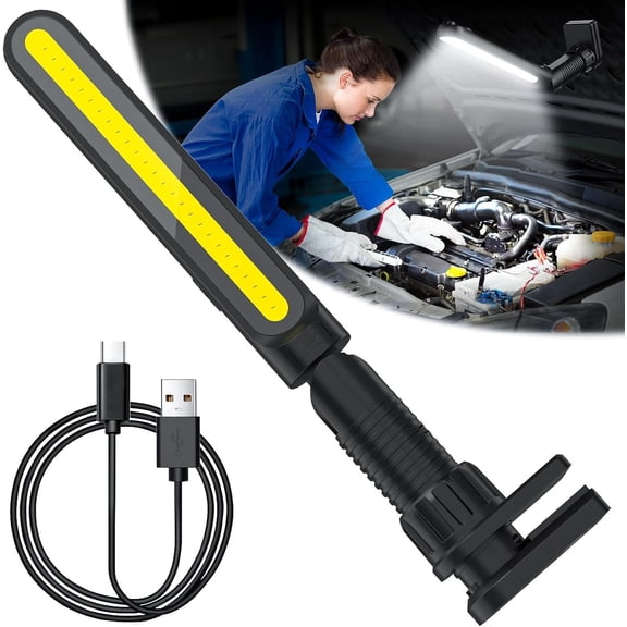 Rechargeable Mechanic Work Lights, Portable  LED Light Bar with 1200LM Bright LED/2200mAh , Underhood Light for Repairing/Inspection/Garage/Workshop/ (1Pack)