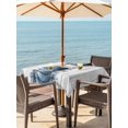 thumbnail image 2 of Outdoor Tablecloth with Umbrella Hole and Zipper, Blue Grey Fall Square Table Cloth 60x60 Inch Waterproof Tablecloth, Vintage Thanksgiving Botanical Picnic Table Cover for Patio Camping, 2 of 7