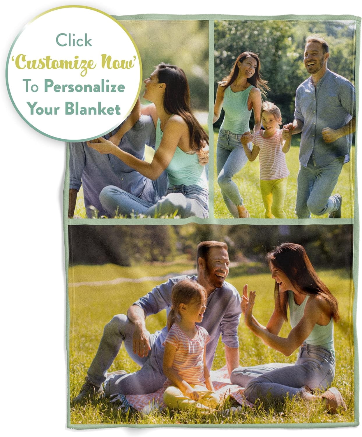 Ships Next Day, Custom Blanket with Picture - Printed in USA, Personalized Photo Blanket (Fleece – 50x60) Blankets