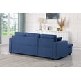 thumbnail image 2 of Alexent 3-Seater Reversible Sofa with Pull-Out Couch, Sleeper Sofa with Storage Recliner, Small Sectional Sofa for Living Room, Bedroom, Apartment, Navy Blue, 2 of 6