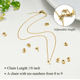 thumbnail image 3 of VNOX Gold Number Necklace for Women - DIY 10 PCS Number 0-9 Charm Necklace, 18K Gold Plated Number Pendant Dainty Birth Month Choker Game Day Accessories Personalized Jewelry Birthday Gift for Her, 3 of 7