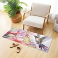 thumbnail image 4 of Hibiscus Flowers and Bird Luxury Kitchen Rug Non Slip Bathroom Plush Mat Shaggy Bedroom Carpet 39"x20", 4 of 6