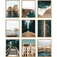 thumbnail image 5 of PixonSign Framed Canvas Print Wall Art Set - Western Ocean, Forest, Architecture Landscape Posters - Set of 9 Nature Wilderness Scenery Photography Art Wall Décor for Rooms - 8"x10" Natural, 5 of 5