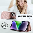 thumbnail image 4 of Compatible with iPhone 15 Plus 6.7 inch Wallet Case with Stand RFID Card Holder Strap Lanyard Cell Phone Cover for i-Phone 15+ iPhone15Plus 5G i i15 + iPhone15 15Plus Women Girls Rose Gold, 4 of 14