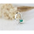 thumbnail image 4 of 1.70Ct Emerald Cut Lab Created Green Emeraald Women's Engagement Ring 14K White Gold Plated, 4 of 4