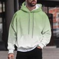 thumbnail image 2 of Men's Gradient Hoodie Pullover Long Sleeve Hooded Collar Drawstring Casual Sweatshirt Comfy Loose Fit Top, 2 of 5
