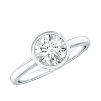 Rosec Jewels - Lab Grown Diamond Engagement Ring 1 Carat - 7 mm - Solitaire Ring (EF-VS Grade), 925 Sterling Silver, US 4.00