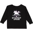thumbnail image 3 of Inktastic Mawmaw Loves Me Girls Grandchild Unicorn Girls Long Sleeve Toddler T-Shirt, 3 of 5